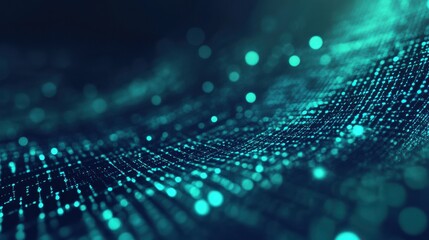 Technology computer cyberspace internet digital data network programming communication coding concept - Abstract green digital binary code matrix texture background