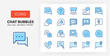 © Artco - Line icons about chat bubbles. Contains such icons as faq, comment, favorite and more. 256x256 Pixel Perfect editable in two colors
