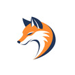 © Oksana_Latysheva - Simple fox head illustration. Fox head badge emblem logo icon isolated on white