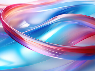 Wall Mural - Incredible 3d render Transparent glossy glass abstract background wallpaper