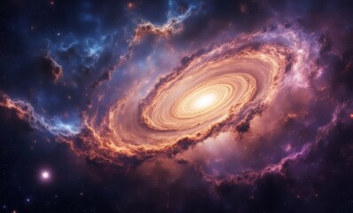 Wall Mural - Stunning spiral galaxy in vibrant colors