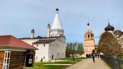 Wall Mural - Russian orthodox church temple cathedral monastery ancient historical building in Tver region