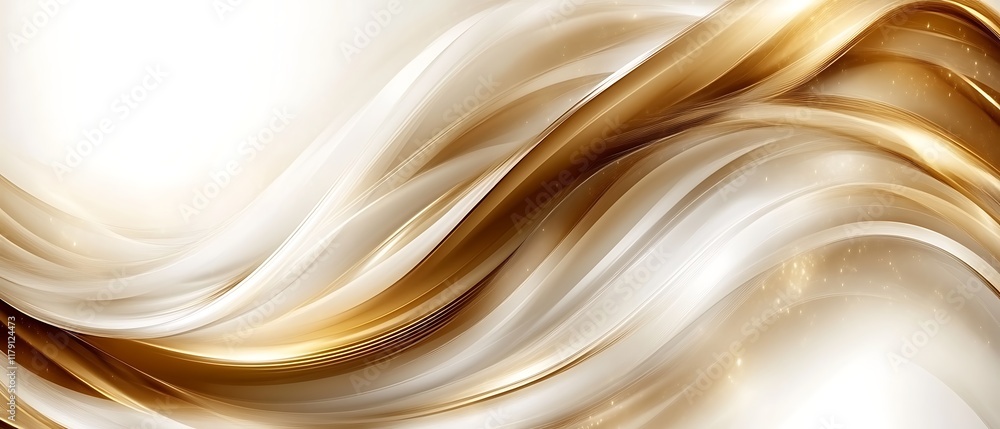 Abstract gold and white wave background. Stock Illustration | Adobe Stock