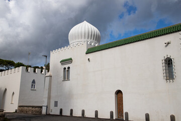 beautiful white mosque in Ischia  Italy