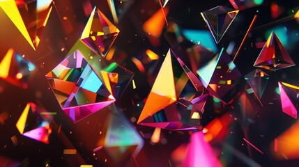 Wall Mural - abstract colorful geometric shapes.