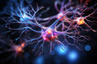 © MdSaiful - Gorgeous 3d render purple and blue glowing active nerve Human brain cells