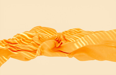 Aufkleber - Flying cloth with natural light beam and shadow. 3d rendering.