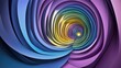 © Umi Sakina - Abstract colorful spiral tunnel with depth and light.