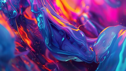 Wall Mural - abstract colorful background with glossy spheres and swirls.