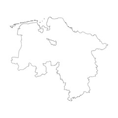  Niedersachsen state blank outline map