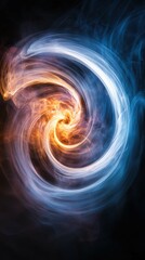 Wall Mural - abstract swirling colors resembling a galaxy, vibrant and modern artistic style, isolated with a dar