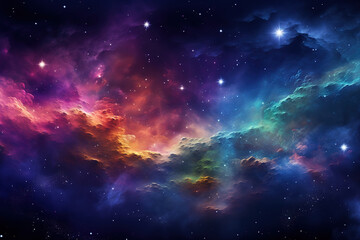 Wall Mural - Superb Space background realistic starry night milky way and stardust color galaxy