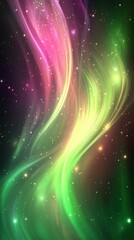 Wall Mural - ethereal aurora borealis stretching across a starry night sky, focus on vivid natural colors and maj