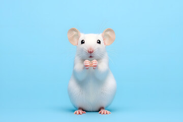 Wall Mural - Cute rat face shot, isolated on white background