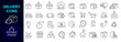 © Md Abidur Rahman - delivery icon set. thinline delivery icons for order, shipping, shopping, buying, online shop, business etc concept
