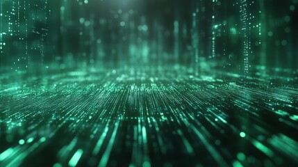 Seamless green code matrix for digital tech design