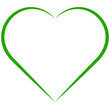 © Serkay - Simple green heart outline. Perfect for Valentine's Day, love, nature, or eco-friendly designs. Versatile and clean graphic element.