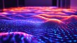 © ZRO - Abstract glowing wave pattern, data flow in modern space