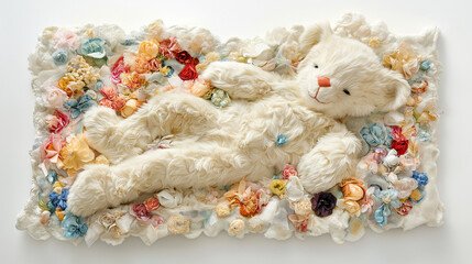 Wall Mural - white teddy bear