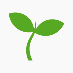 Wall Mural - green plant icon. vector illustration.