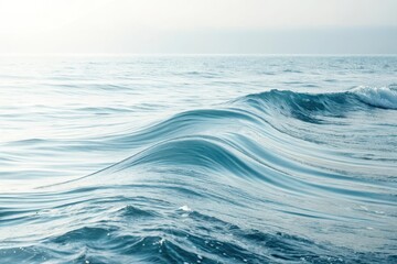 Ocean wave gently rolling, serene blue water texture