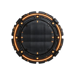 3d octagon metallic frame png