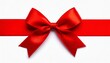 © sala - Shiny red ribbon with bow isolated on white