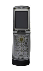 Wall Mural - Retro mobile phone with a classic button design on a transparent background. The high resolution and transparent background make it perfect for use in advertising, illustrations, and design projects.