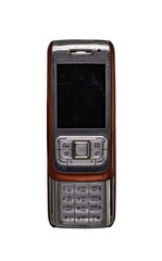 Wall Mural - Retro mobile phone with a classic button design on a transparent background. The high resolution and transparent background make it perfect for use in advertising, illustrations, and design projects.