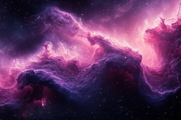 Wall Mural - cosmic dreams ethereal galaxy swirls in pastel pink and purple creating dreamy abstract cloud format
