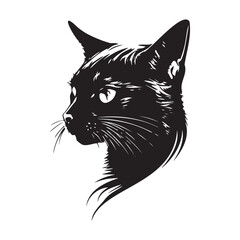 Naklejka na meble cat head vector icon on white background, cat head  icon cartoon character illustration