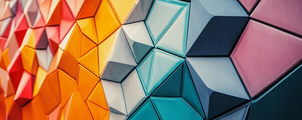 Aufkleber - Colorful geometric pattern creating stunning visual effect