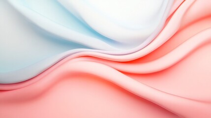 Wall Mural - Delicate Pastel Curves and Lines Forming a Harmonious Abstract Backdrop