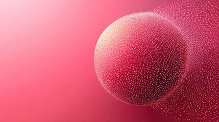 Wall Mural - Abstract Pink Sphere: Cosmic Particles, Digital Art, Science, Technology, and Futuristic Background