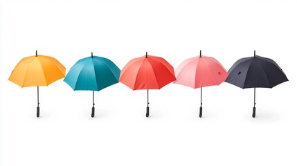 Vibrant Foldable Umbrellas in Assorted Colors for Weather Protection and Stylish Accessory