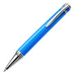 © easybanana - A blue pen with a silver clip. The pen is sitting on a white background. The pen is a nice color and looks very sharp and clean