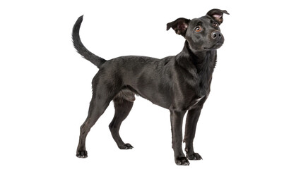Wall Mural - crossbreed dog isolated on transparent background