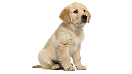 retriever puppy 2 months isolated on transparent background