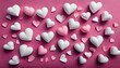 © Jeremy - a lovely pink background featuring numerous white hearts scattered on it