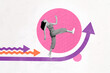 © deagreez - Creative sketch collage of excited girl step arrow direction pointer success development concept career promotion chance © deagreez - Creative sketch collage of excited girl step arrow direction pointer success development concept career promotion chance