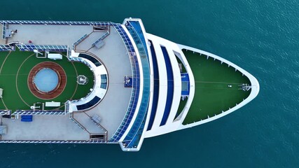 Wall Mural - cruise ship, cruise liners beautiful white cruise ship above luxury cruise in the ocean sea concept 