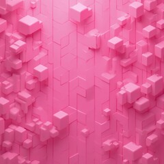 Aufkleber - Pink Geometric Abstract Art