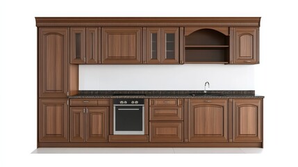 kitchen cabinet on the white background