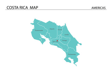  Costa Rica Map have all province and mark the capital city