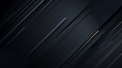 Wall Mural - black background metal square geometric shapes are overlapping on a dark background,