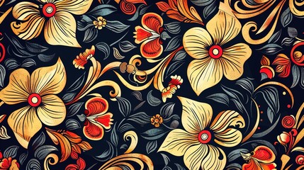 Wall Mural - balinese batik pattern wallpaper