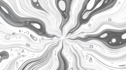 Grey gradient abstract background. Monochrome black and white ink effect water color illustration