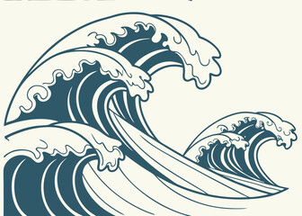 illustration of abstract wave background