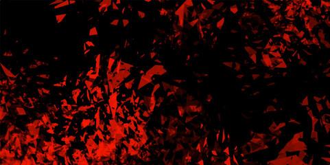 Wall Mural - abstract dark red and black broken shapes voronoi diagram seamless geometric retro tiles pattern. re