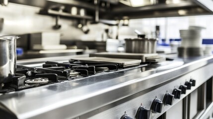 A stainless steel exhaust hood is installed in a modern kitchen